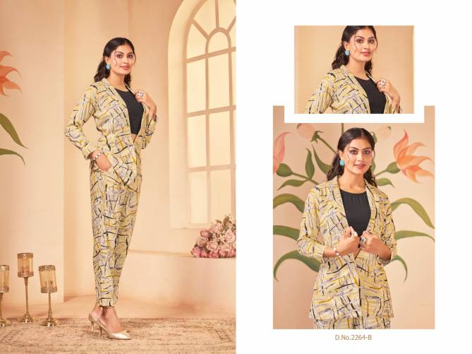 Trendy 2264 By Bipson Rayon Printed Cord Set Wholesale Clothing Suppliers In India
